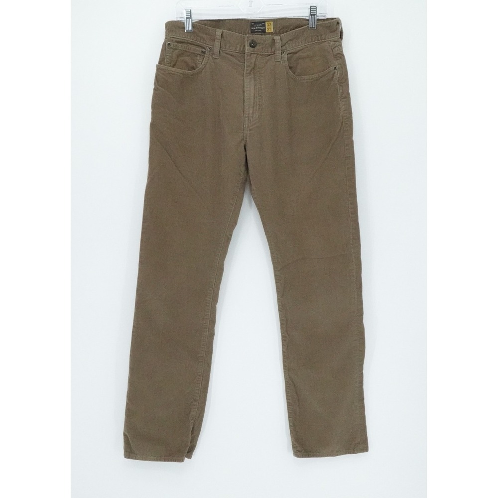 J.Crew Pants Mens 32x32 Brown Corduroy‎ Slim Straight Casual Classic Preppy